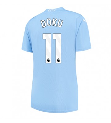 Manchester City Jeremy Doku #11 Koszulka Podstawowych Kobiety 2023-24 Krótki Rękaw